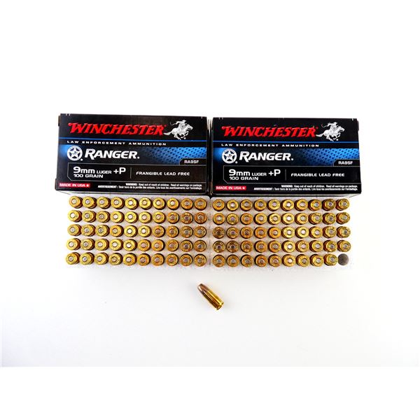 WINCHESTER RANGER 9MM LUGER +P AMMO LOT