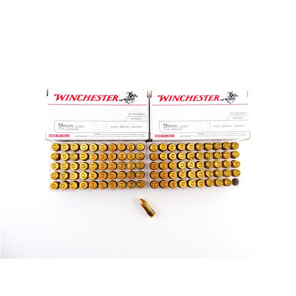 WINCHESTER 9MM LUGER AMMO LOT
