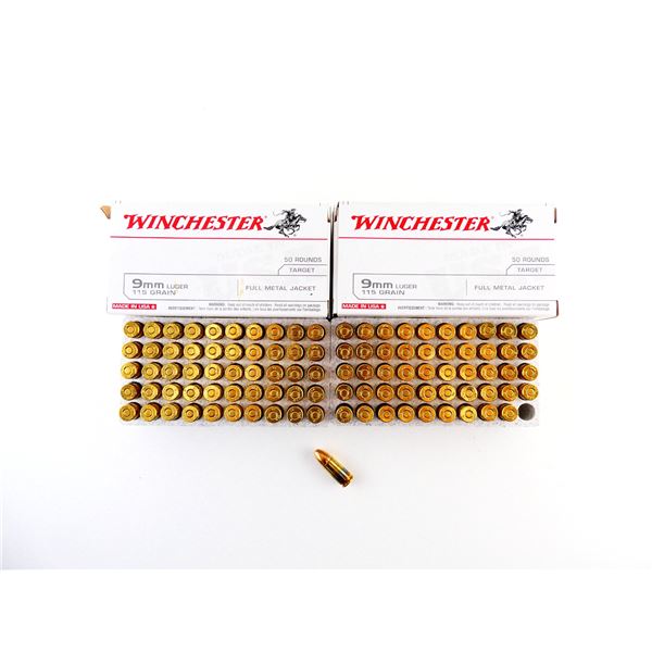 WINCHESTER 9MM LUGER AMMO LOT