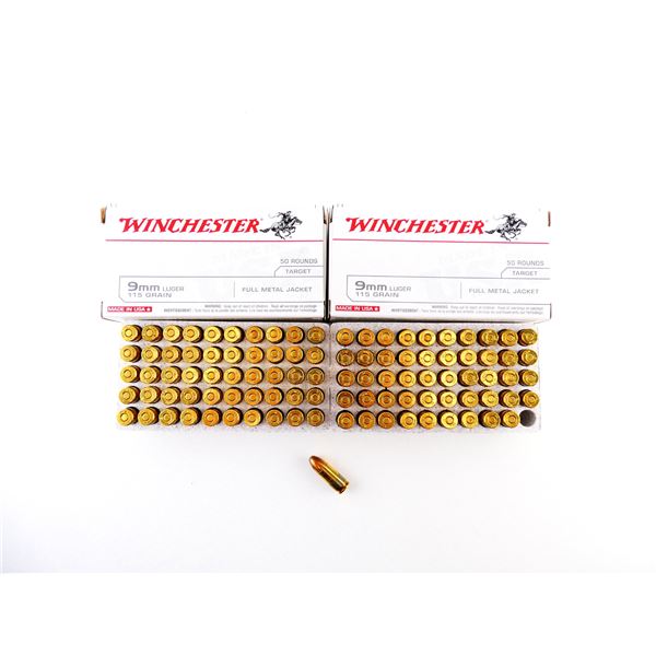 WINCHESTER 9MM LUGER AMMO LOT