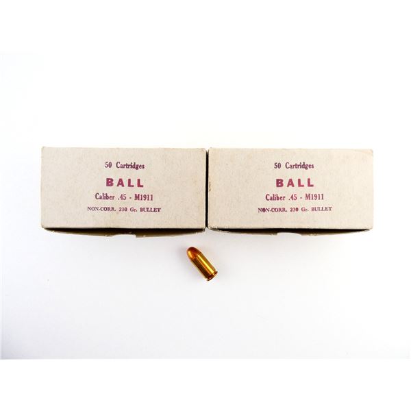 BELGIAN MILITARY .45 ACP M1911 AMMO LOT