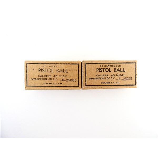 WWII U.S. MILITARY .45 CALIBER M1911 AMMO LOT