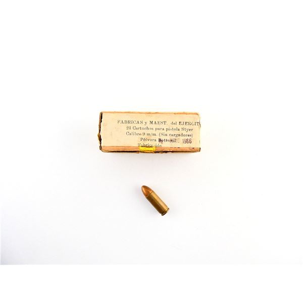 SPANISH MILITARY 9MM STEYR PISTOL AMMO LOT