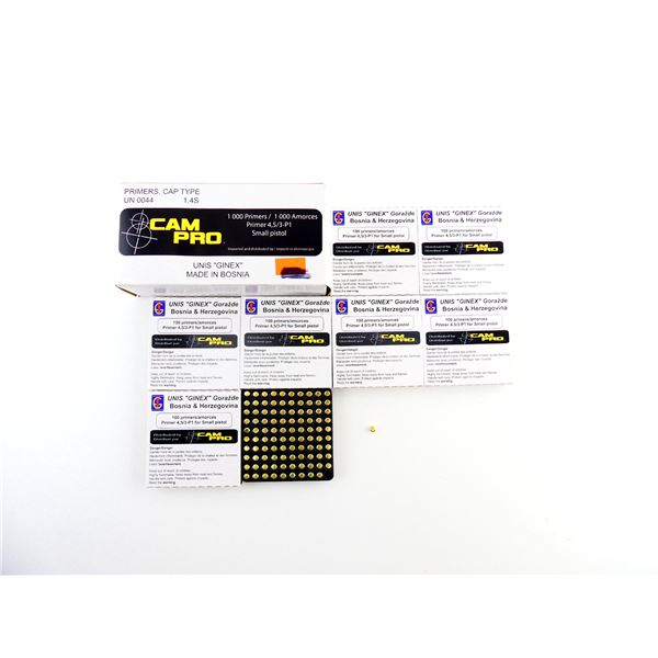 CAM PRO NO. 4,5/3-P1 SMALL PISTOL PRIMERS LOT