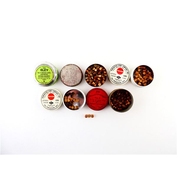 ASSORTED PISTOL CAPS / PERCUSSION CAPS AND PRIMERS LOT