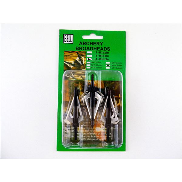 BELL ARCHERY 4-BLADE BROADHEADS LOT