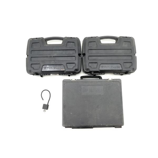 ASSORTED HARD PADDED HAND GUN CASES LOT