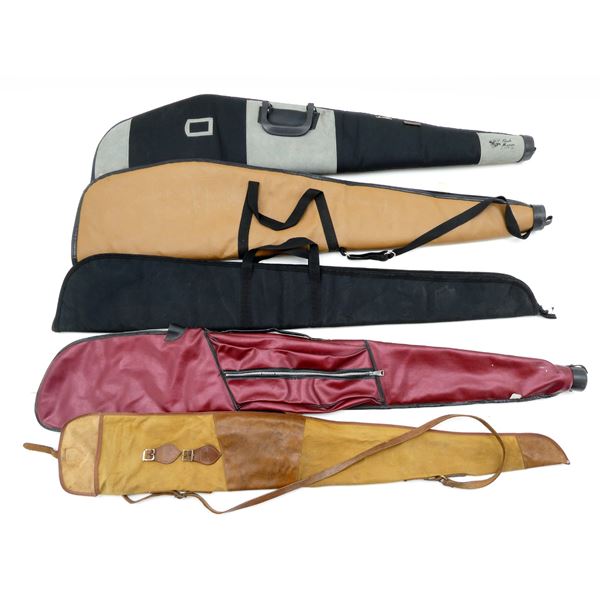 ASSORTED SOFT PADDED AND NON-PADDED RIFLE CASES LOT