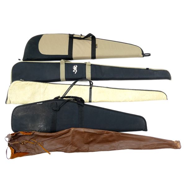ASSORTED SOFT PADDED AND NON-PADDED RIFLE CASES LOT