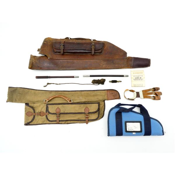 ASSORTED TAKEDOWN GUN CASES AND SOFT PADDED HAND GUN CASE LOT