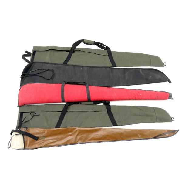 ASSORTED SOFT PADDED AND NON-PADDED RIFLE CASES LOT