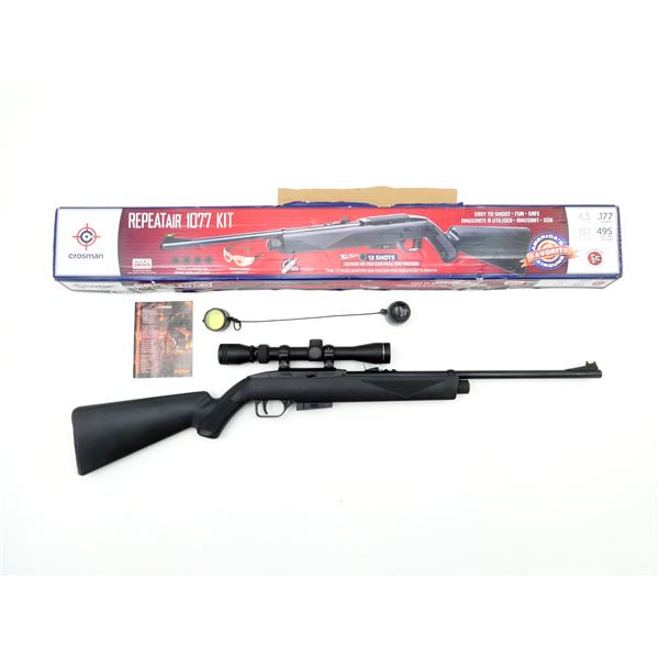 CROSMAN MODEL 1077 .177 CAL. PELLET RIFLE WITH TASCO SCOPE LOT