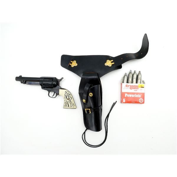 CROSMAN SINGLE ACTION PELLET #6 WITH LEG HOLSTER