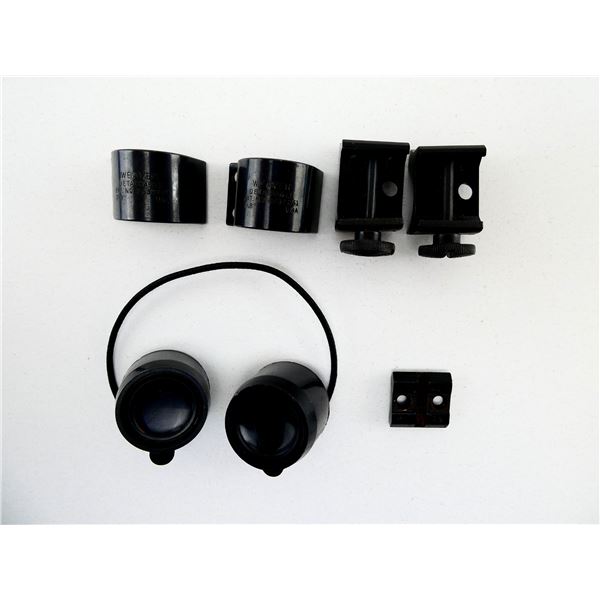 WEAVER TOP MOUNT SCOPE BASE AND DETACHABLE RINGS MOUNT, ETC. LOT