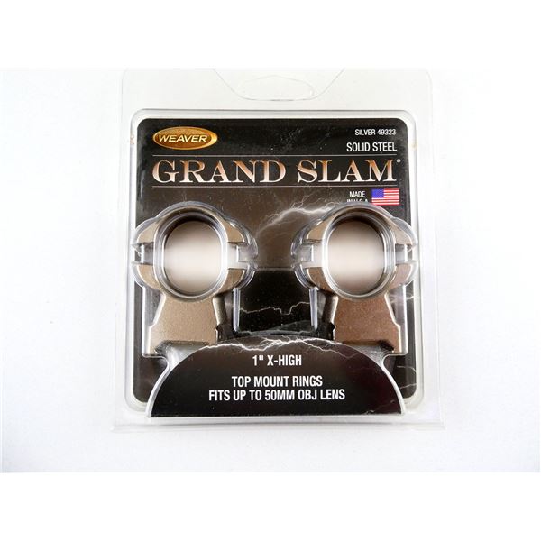 WEAVER GRAND SLAM 1" X-HIGH SOLID SCOPE RINGS