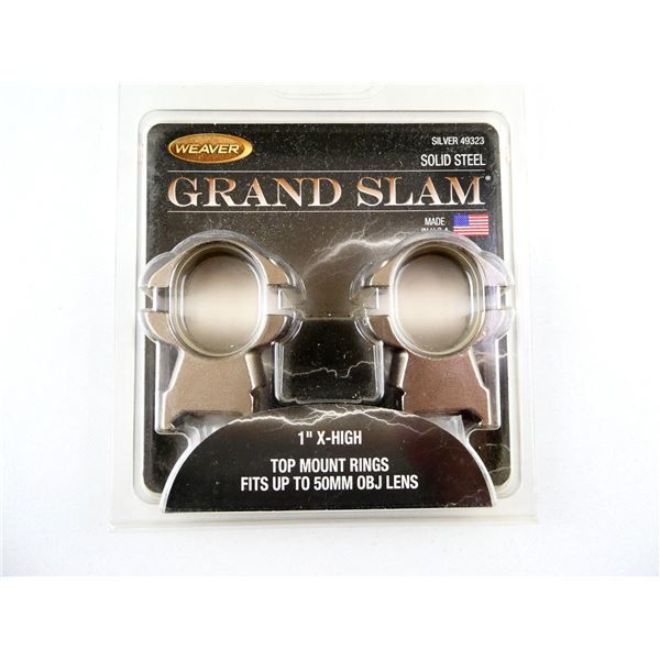 WEAVER GRAND SLAM 1" X-HIGH SOLID SCOPE RINGS