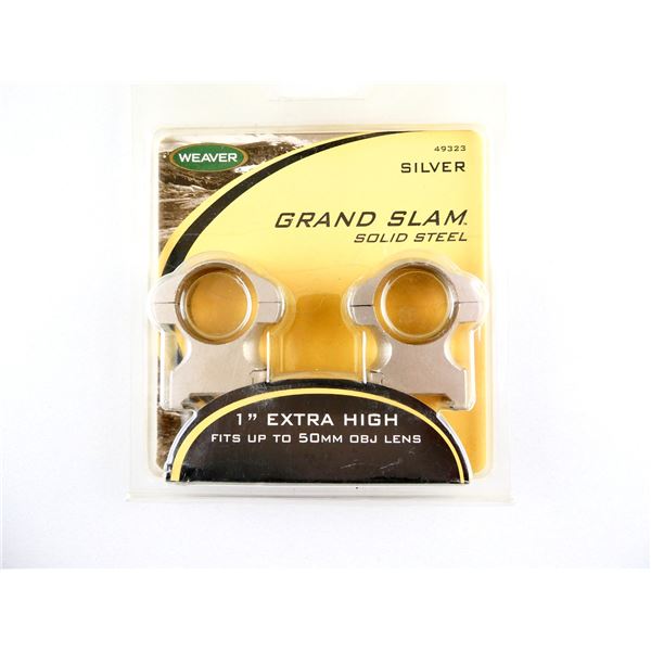 WEAVER GRAND SLAM 1" X-HIGH SOLID SCOPE RINGS