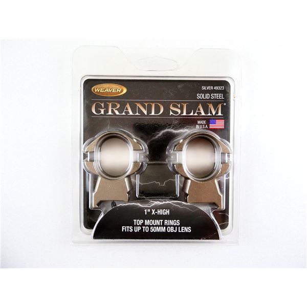 WEAVER GRAND SLAM 1" X-HIGH SOLID SCOPE RINGS