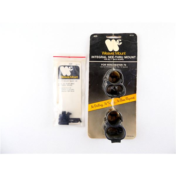 WEAVER MOUNT INTEGRAL SEE-THRU MOUNT WINCHESTER 70 & PIVOT MOUNT BASE 139 LOT