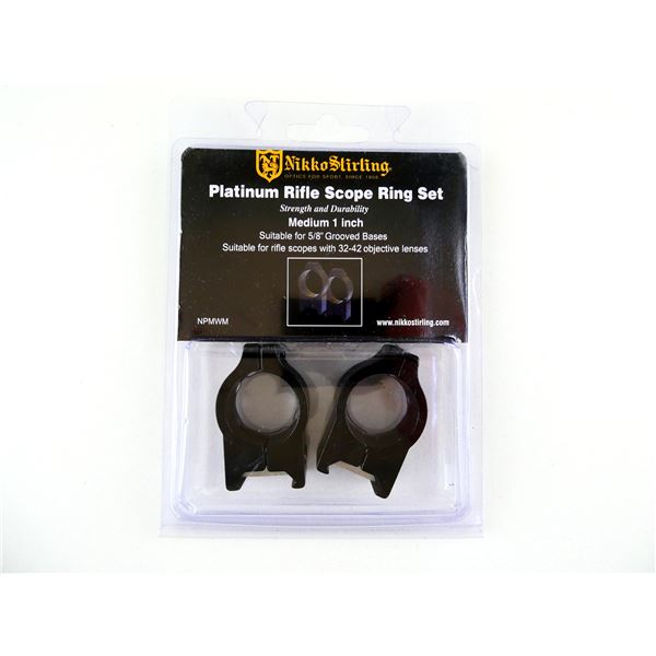 NIKKO STIRLING PLATINUM RIFLE SCOPE RING SET