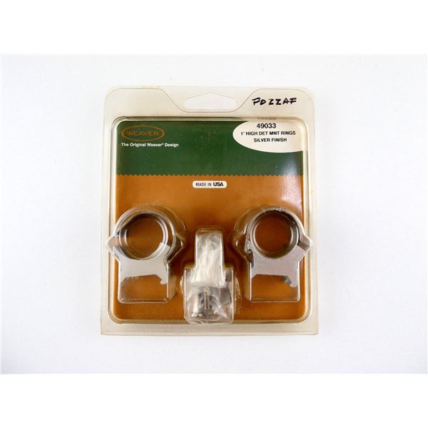 WEAVER 1" HIGH DETACHABLE SILVER RINGS