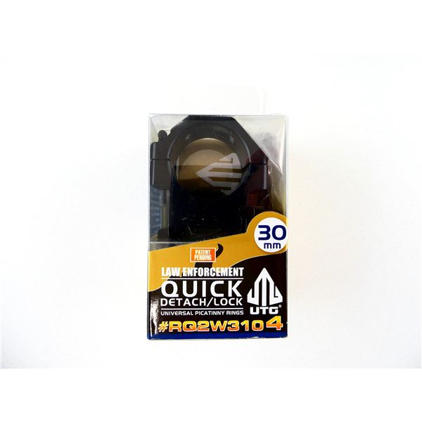 UTG 30MM QUICK DETACH/LOCK  LOW PROFILE UNIVERSAL PICATINNY RINGS