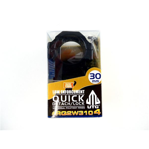 UTG 30MM QUICK DETACH/LOCK LOW PROFILE UNIVERSAL PICATINNY RINGS