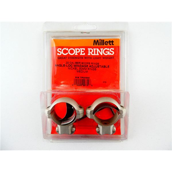 MILLETT SCOPE RINGS .22 CAL. ANGLE-LOC MEDIUM