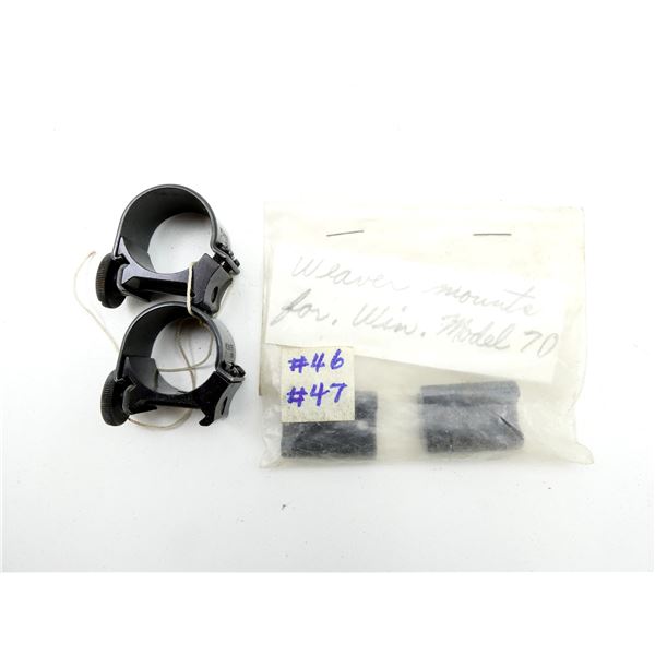 WEAVER SCOPE RINGS AND BASE MOUNTS LOT