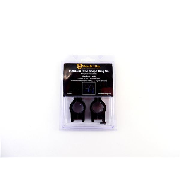 NIKKI STIRLING PLATINUM RIFLE SCOPE RING SET