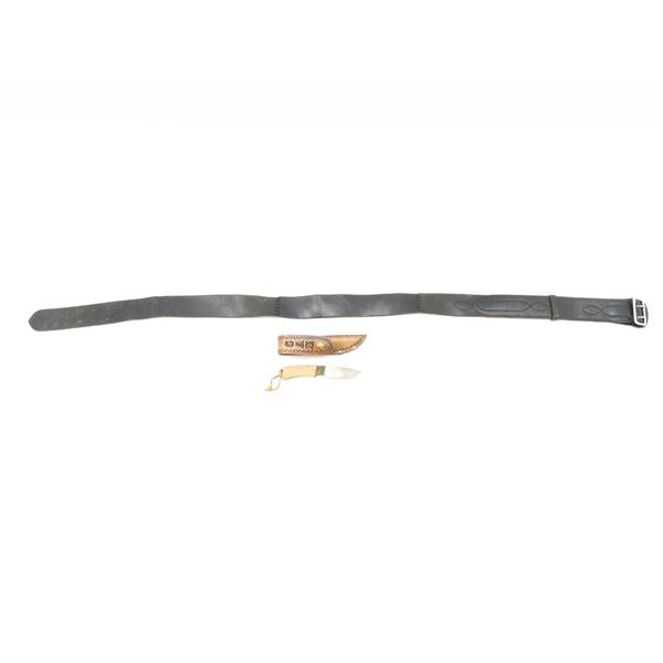 UNKNOWN KNIFE AND BELT LOT
