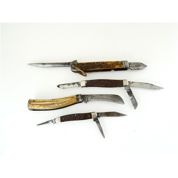ASSORTED ANTIQUE FOLDING KNIFE LOT