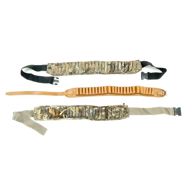RED HEAD, BROWNING, UNKNOWN SHOT GUN STYLE AMMO BELT LOT