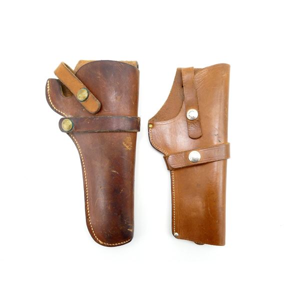 ASSORTED BROWN LEATHER HOLSTER LOT