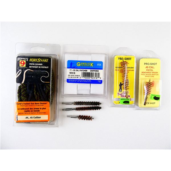 ASSORTED PISTOL BORE CLEANING, ETC. LOT