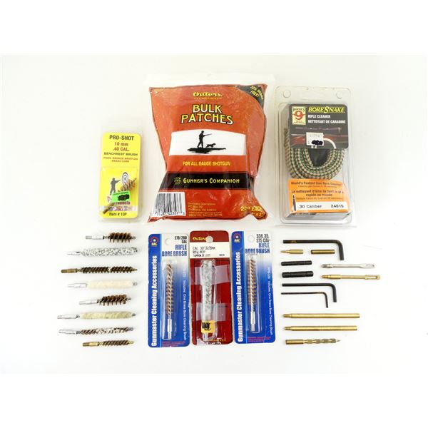 ASSORTED RIFLE BORE CLEANING , ETC. LOT
