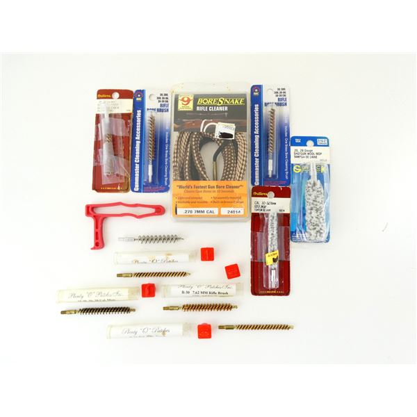 ASSORTED RIFLE BORE CLEANING, ETC. LOT