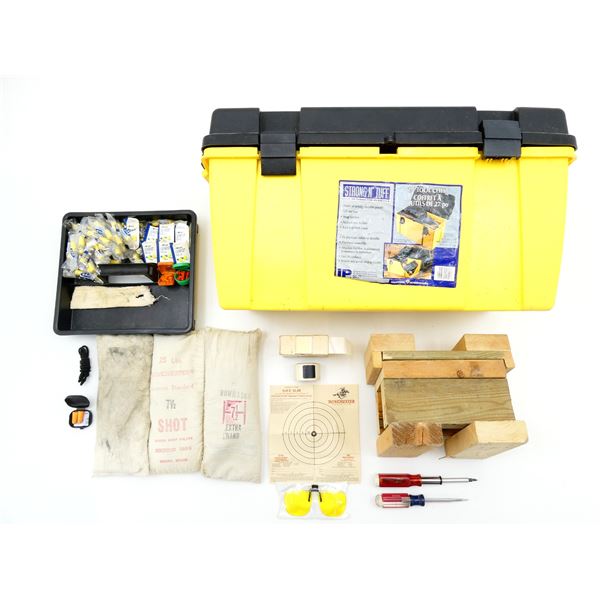 ASSORTED TARGET PRACTICE & TOOL BOX, ETC. LOT