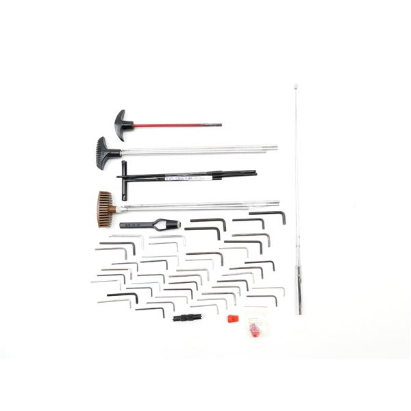 ASSORTED GUN CLEANING RODS, ETC. LOT