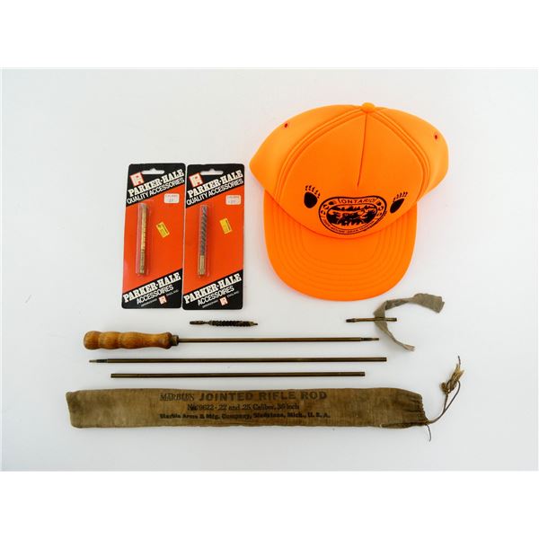 RIFLE CLEANING ROD & BORE BRISTLE BRUSH, ETC. LOT