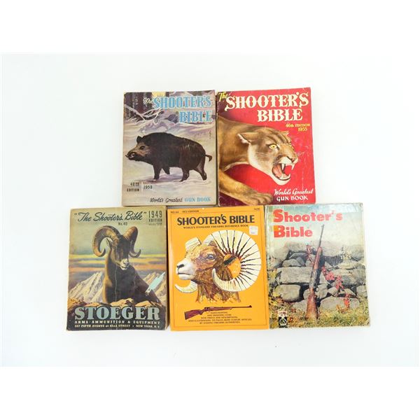 "THE SHOOTER'S BIBLE" NUMBER 40, 46, 49, 54, 64 BOOK LOT