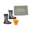 Image 1 : LACROSSE WOMEN'S 15" ALPHABURLY PRO 800G RUBBER BOOT & BLAZE ORANGE HAT
