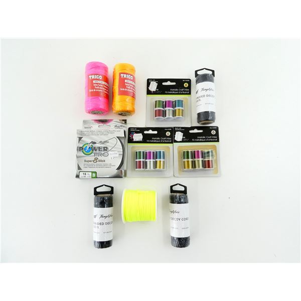 POWER PRO FISHING LINE, BRAIDED DECOY CORD & ASSORTED LINE LOT