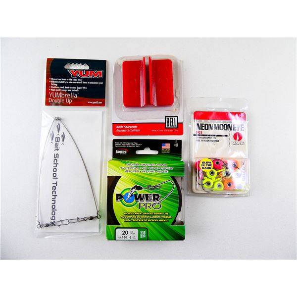 POWER PRO FISHING LINE, YUMBRELLA, JIG HEADS, ETC. LOT