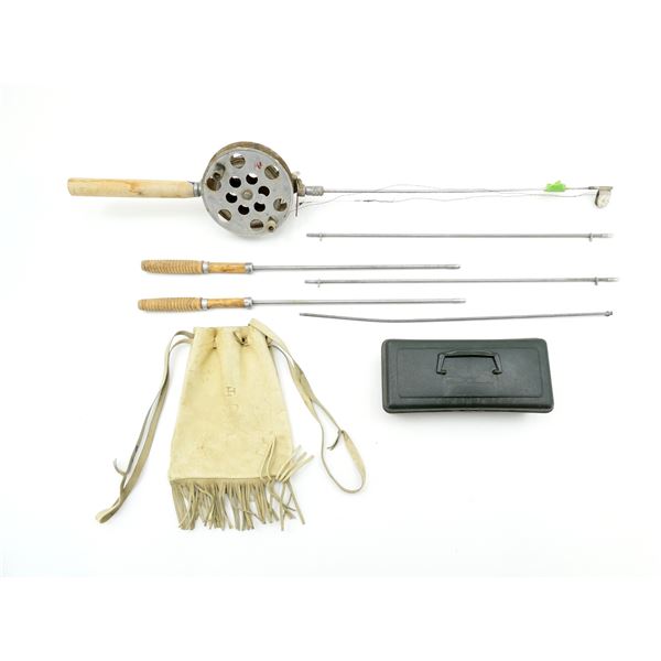 MURPHY TROLLER FISHING ROD & REEL, TACKLE BOX LOT