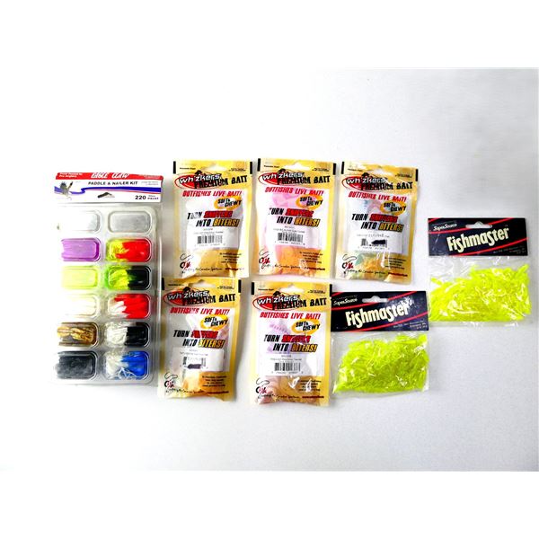EAGLE CLAW PADDLE & NAILER KIT AND ASSORTED FISHING LURES LOT