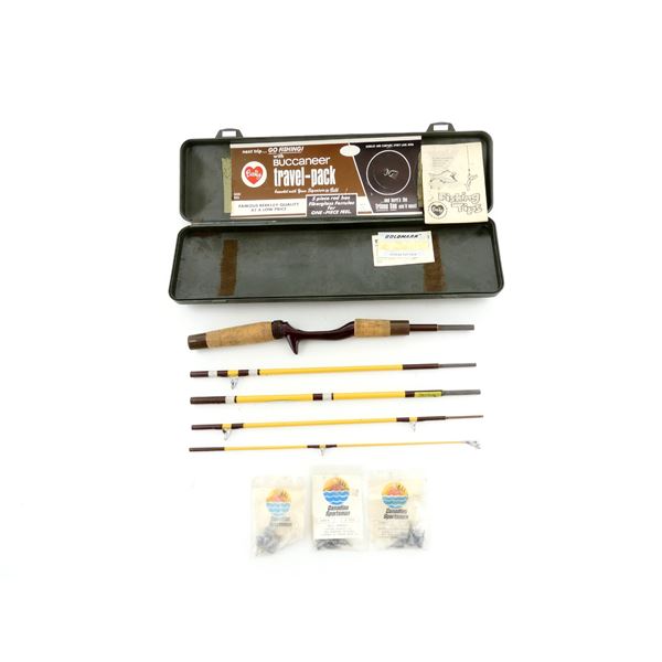 VINTAGE BERKLEY BUCCANEER TRAVEL-PACK FISHING ROD LOT