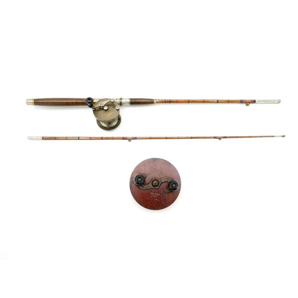 BAMBOO FISHING ROD & FLY REEL LOT