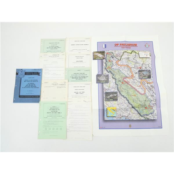 ASSORTED CANADIAN TRAINING MANUALS & OP PALLADIUM BOSNIA AND HERZEGOVINA MAP, ETC. LOT