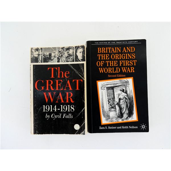 "BRITAIN AND THE ORIGINS OF THE FIRST WORLD WAR" & "THE GREAT WAR 1914-1918" BOOK LOT